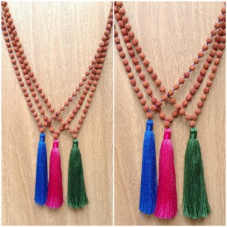 natural rudraksha bead tassels necklace multiple color wholesale price